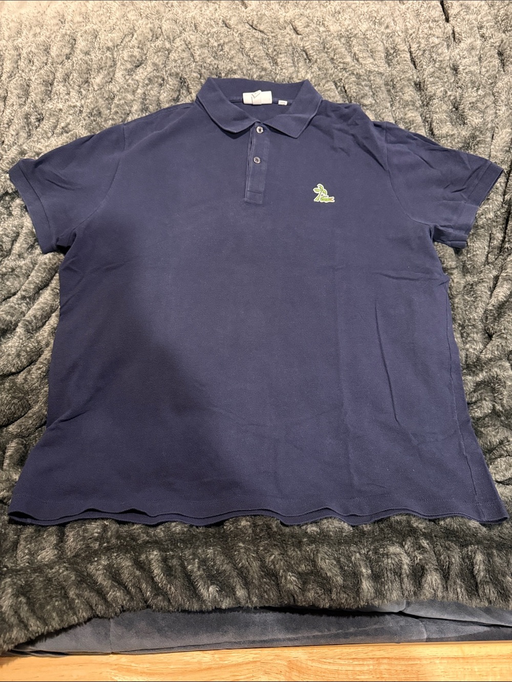 Lacoste Navy Polo with Green Crocodile Logo